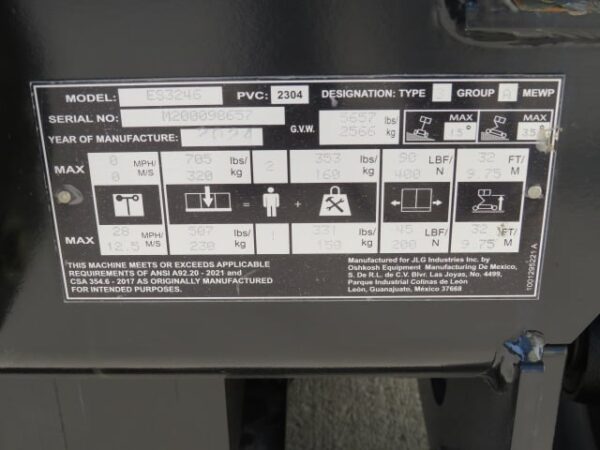 NEW 2026 JLG ES3246 – Scissor Lift